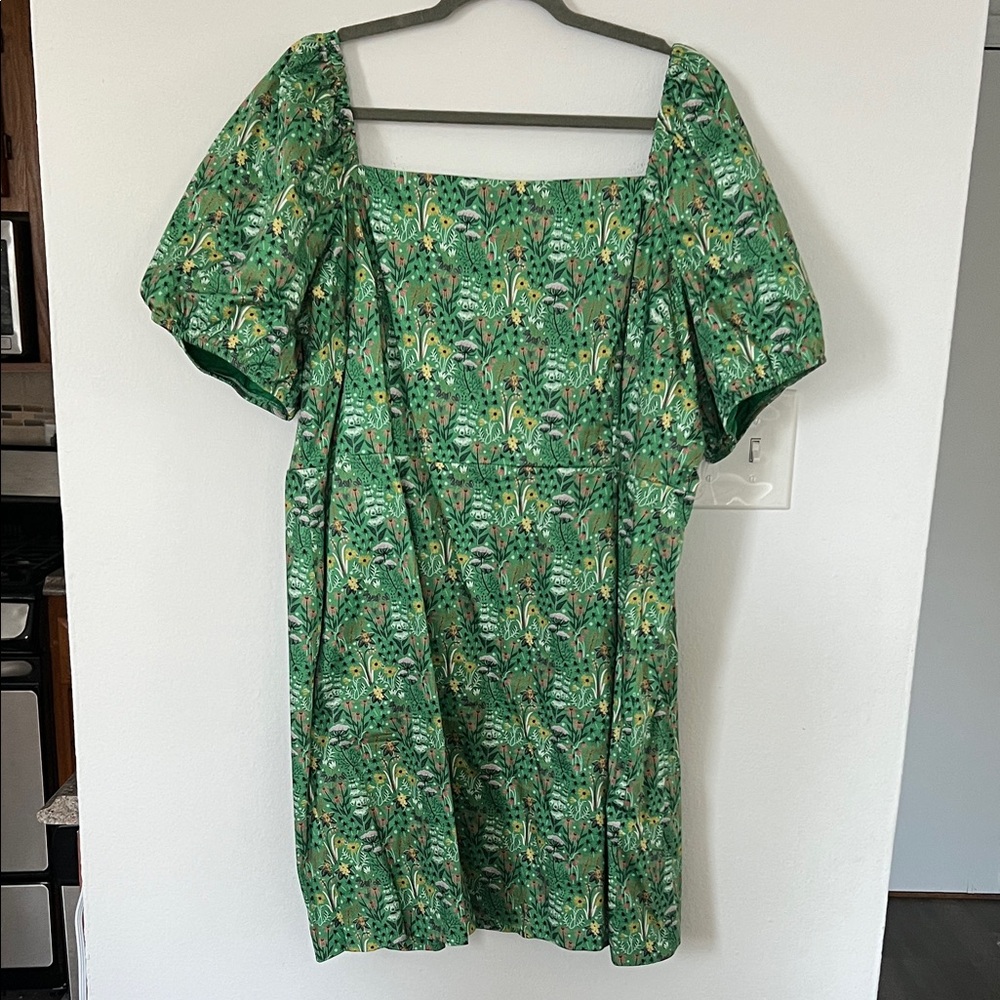 Boden Floral Green Dress